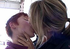 How about I fix you up in this car? redhead lesbian serviced by blondie