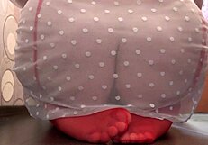 Busty Milf Fucks Dildo Hard!