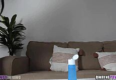 Ebony Foot Model's Large Soles Booty Massage