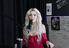 Brazilian blonde kyra sex in sheer red lingerie explores bdsm compilation with group swingers