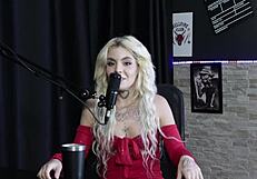 Brazilian blonde kyra sex in sheer red lingerie explores bdsm compilation with group swingers