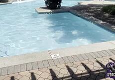 Stacxxxs Presents Hawaiian Angel's Bareback Pool Day with Big Black Cock