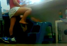 While i'm working the boss's son sticks his dick in me