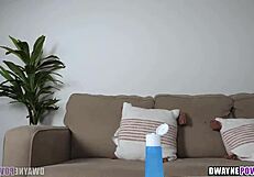 Ebony Foot Model's Large Soles Booty Massage