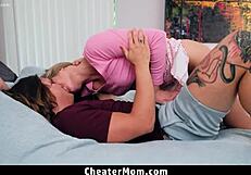 stepmom nicole aniston takes her stepsons cock and shows his girlfriend how its done - cheatermom