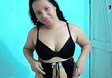 milf swallows cum, masturbates for cuckold husband, sucks small cock