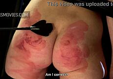 hot blonde babe whipped helpless by riding crop