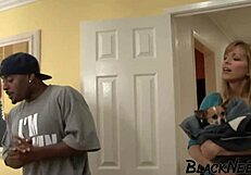 Busty milf with big tits engages in rough interracial sex featuring deepthroat and anal