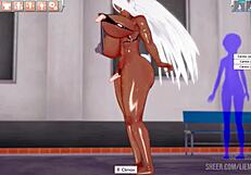 Boku No Hero Bunny Masturbates To Orgasm In Game