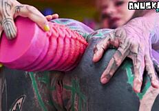 alt girls getting wild with intense toys and having fun with their asses