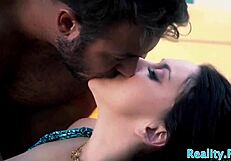 Assfucked teen 18+ enjoys real outdoor anal action