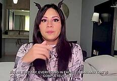 Are you addicted to this petite Latina's masturbation trailer?