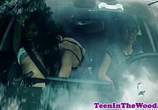 Teen deepthroats, gets fucked, and receives facial