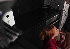 Stepmom Offers Blowjob Instead Of Food In Kitchen