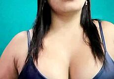 My girlfriend relaxes in her school's bedroom