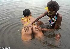 When the Two Lesbians of the Tribe Bathe Together in the Village River