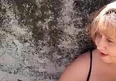 african woman exposes on beach