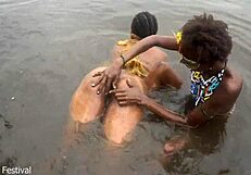 When the Two Lesbians of the Tribe Bathe Together in the Village River