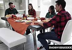 during thanksgiving, naomi blue enjoys a special moment