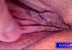 Horny milf fingers tight pussy with vibrator until explosive orgasm