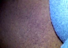 Sexy ebony BBW playing with her hairy pussy with a vibrator.