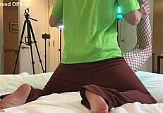 How does shaggy fuck the ts college student in roleplay?