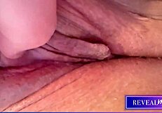 Horny milf fingers tight pussy with vibrator until explosive orgasm