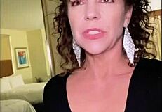 Hotel bbc with big clit milf teasing and moaning in lingerie