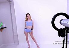 Sun-kissed blonde cutie gets fucked in a modeling audition