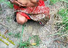 Jungle Fun With Indian Beauty In Forest Outdoor Setting