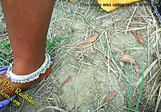 Jungle Fun With Indian Beauty In Forest Outdoor Setting