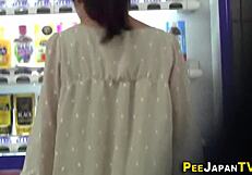 asian babe filmed pissing in hidden voyeur video with old man spying