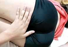 Best friend gets hot during buttocks massage