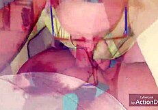 sexy wife gives blowjob with her ass