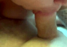 Slutty employee sucking boss's big cock!