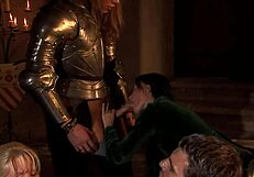Unbelievable Orgy in Medieval Hall with Doggy Style Fucking and Licking