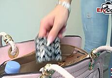 Is The German Skinny Teen With Blue Hair Getting Fucked At Home?