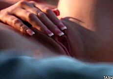 Tasha Reign's juicy poses reveal big clit and pussy lips