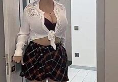 A Neighbor With Natural Tits Came To Your Room What Are You Going To Do With Her