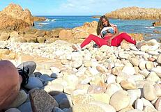 Want to lick sugar daddy's cum on secret beach?