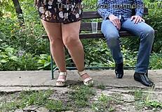 Licking Hot Nectar From Mother-In-Law's Pussy Outside