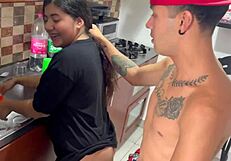 big-assed woman can't contain herself sucking stepfather's cock they record