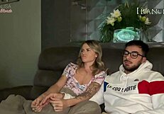 Blonde Amateur Licks Ass And Drains Balls In Mouth During Movie Night