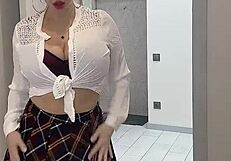 A Neighbor With Natural Tits Came To Your Room What Are You Going To Do With Her