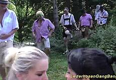 Outdoor Groupsex Swinger Orgy with Bukkake and Gangbang