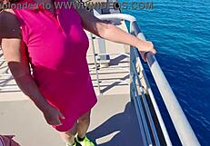 The Curvy Stepmom Flashes Big Pussy Lips In Public Bus And Recalls Vacation With Stepson.