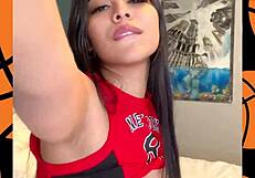 Busty Cheerleader Plays With Her Huge Jugs - Ivy Flores