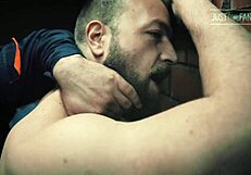 they're in the moscow garage, two mature men fucking bareback