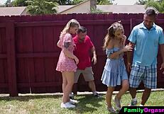 Familyorgasm - Daughters Pamper Old Stepdads After Soccer