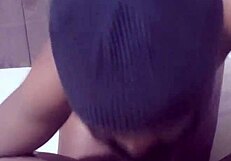 taking that chocolate stick all in